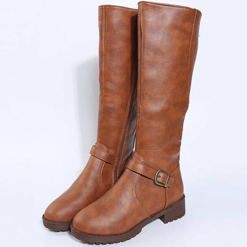 Low square-heel long boots product image