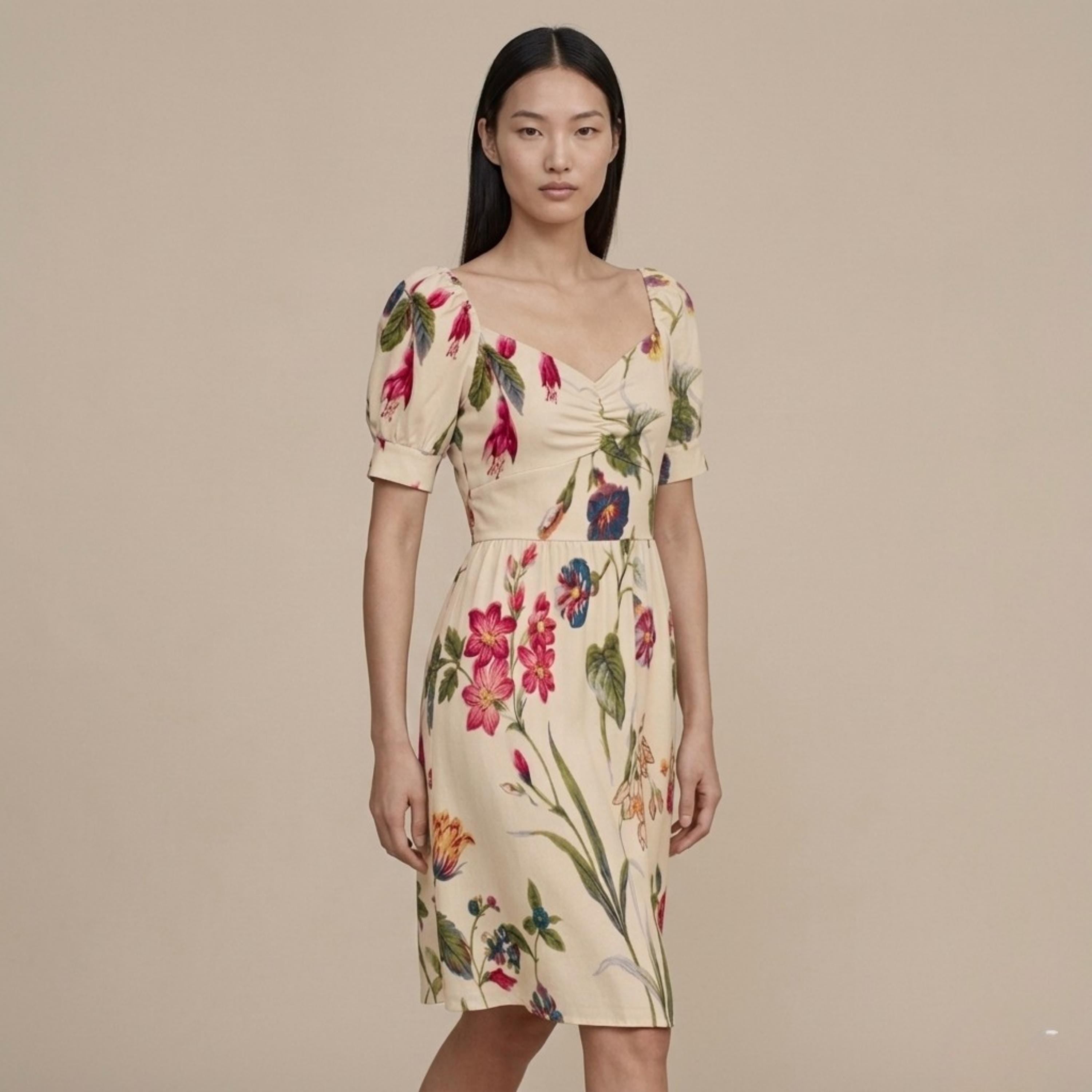 Boho Floral Sweetheart Midi Dress | Romantic Summer Sundress