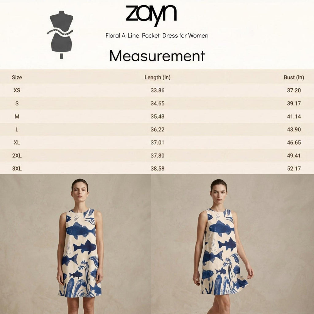 Custom A-Line Mini Dress | Personalized Print Summer Dress