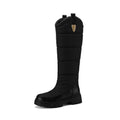 Faux-fur lined wedge snow boots for women