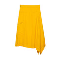 Golden Yellow Straight Midi Skirt