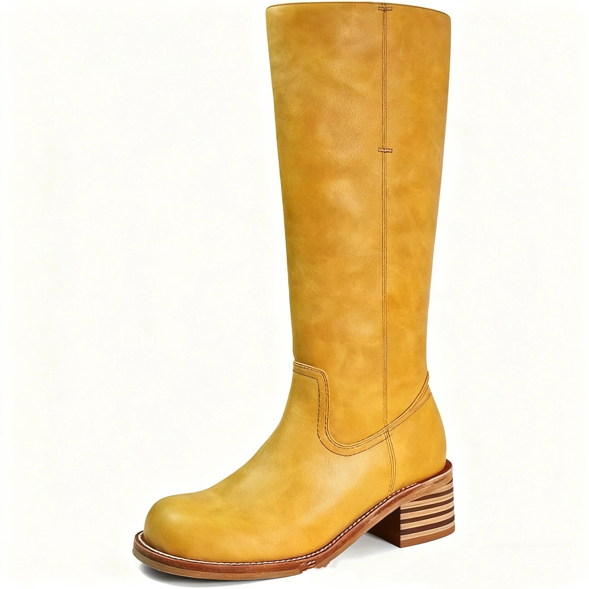 Round-toe knee-high boots product view