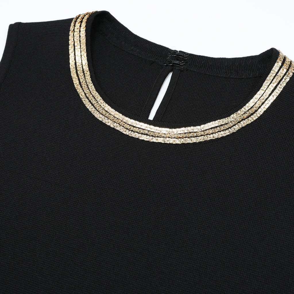Sleeveless Knitted Cotton Slim-Fit Dress