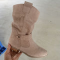 Pleated side-zip ankle boots product view