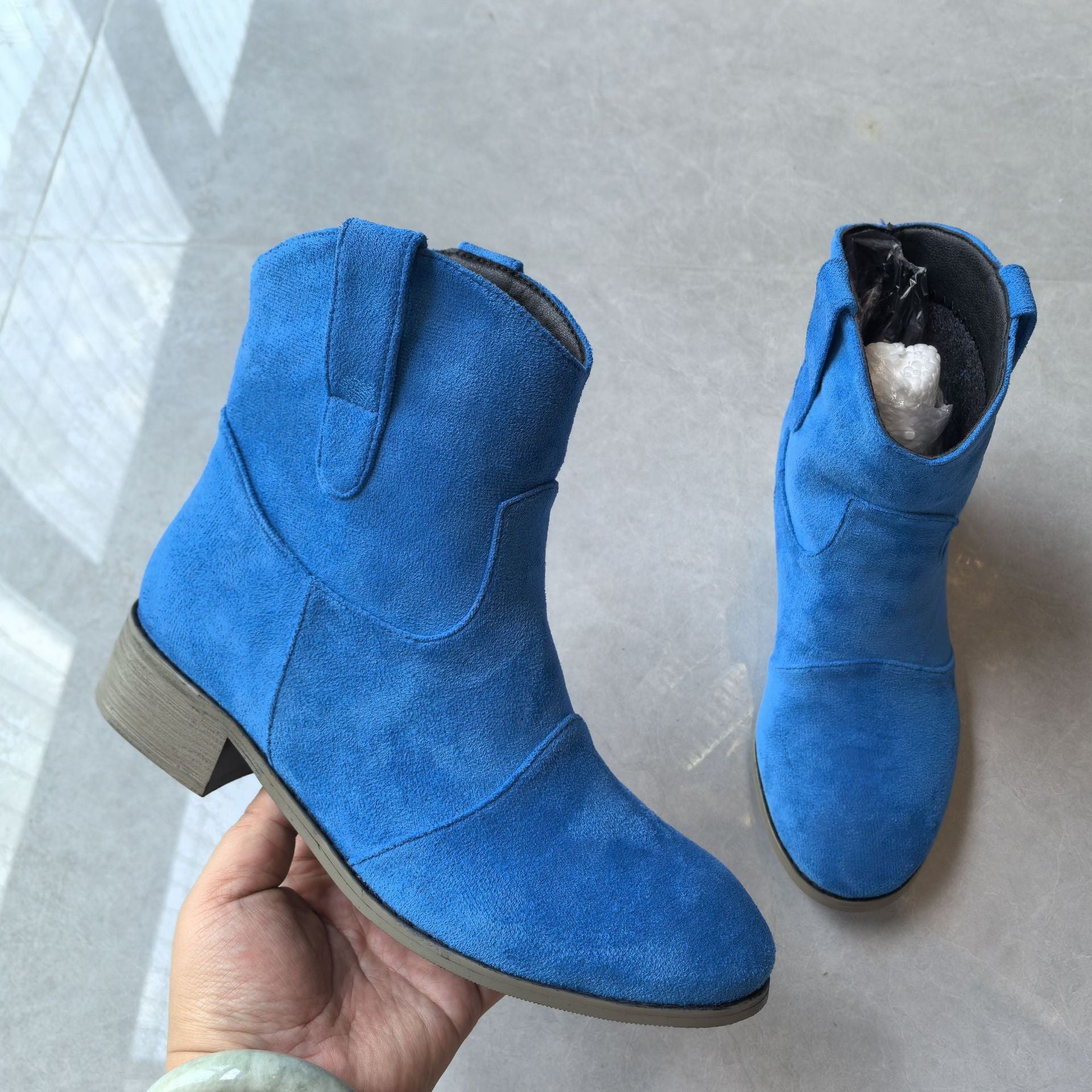 Women's round-toe ankle boots for winter