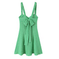 Green Plaid Strap Mini Dress