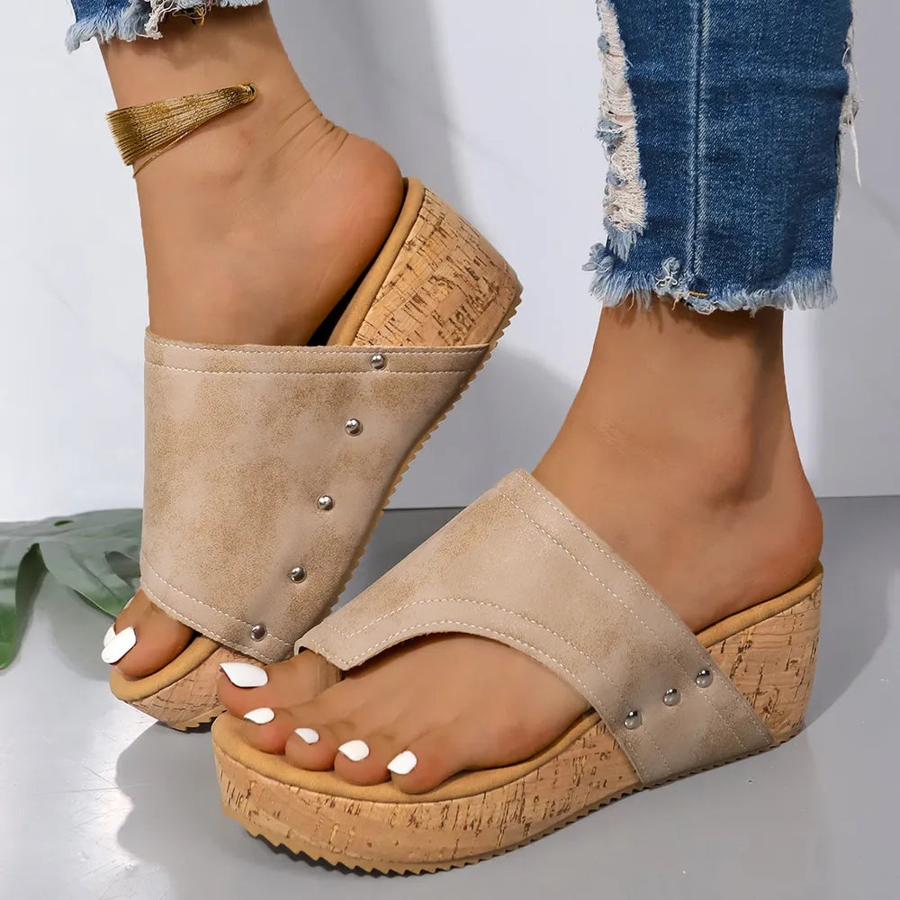 Women's open-toe platform wedge sandals