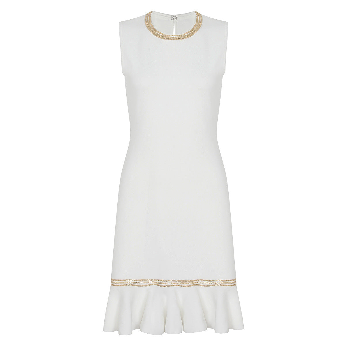 Sleeveless Knitted Cotton Slim-Fit Dress