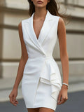 Sleeveless Tailored Blazer Mini Dress