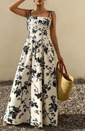 Beige Sleeveless A-Line Maxi Dress