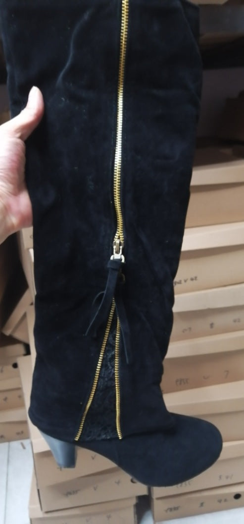 Women's high-shaft cuffed boots product detail