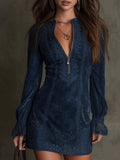 Polo-Collar Short-Sleeve Fitted Dress
