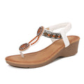Rivet toe-post flat sandals for women