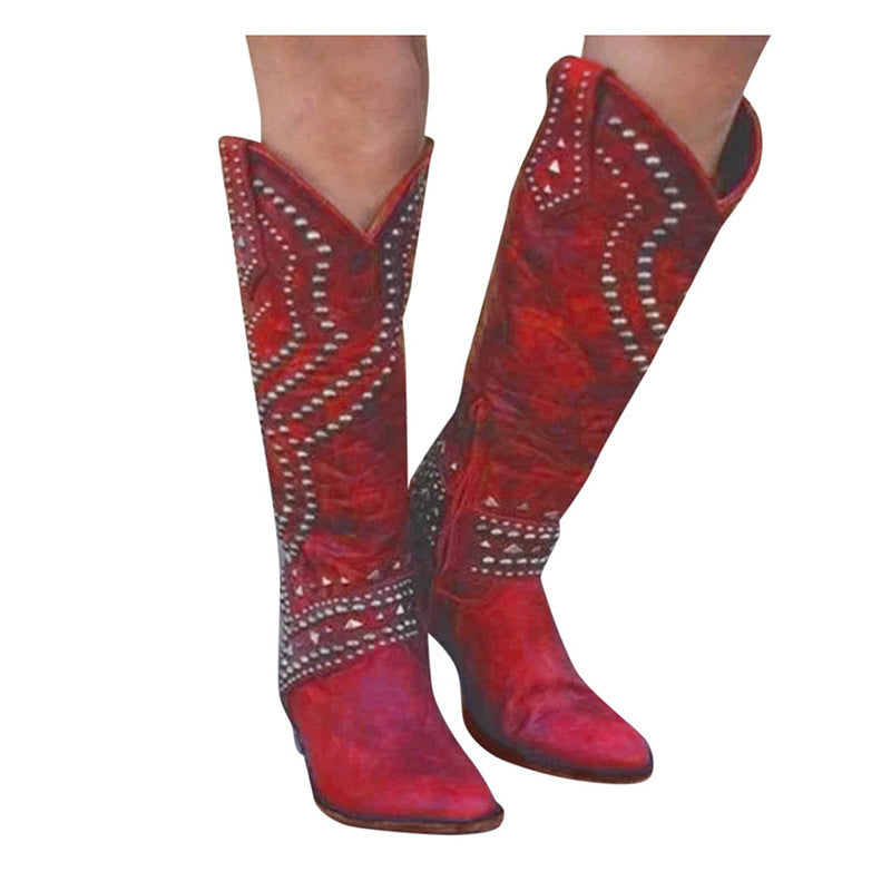 Women's tall statement boots in fashion color