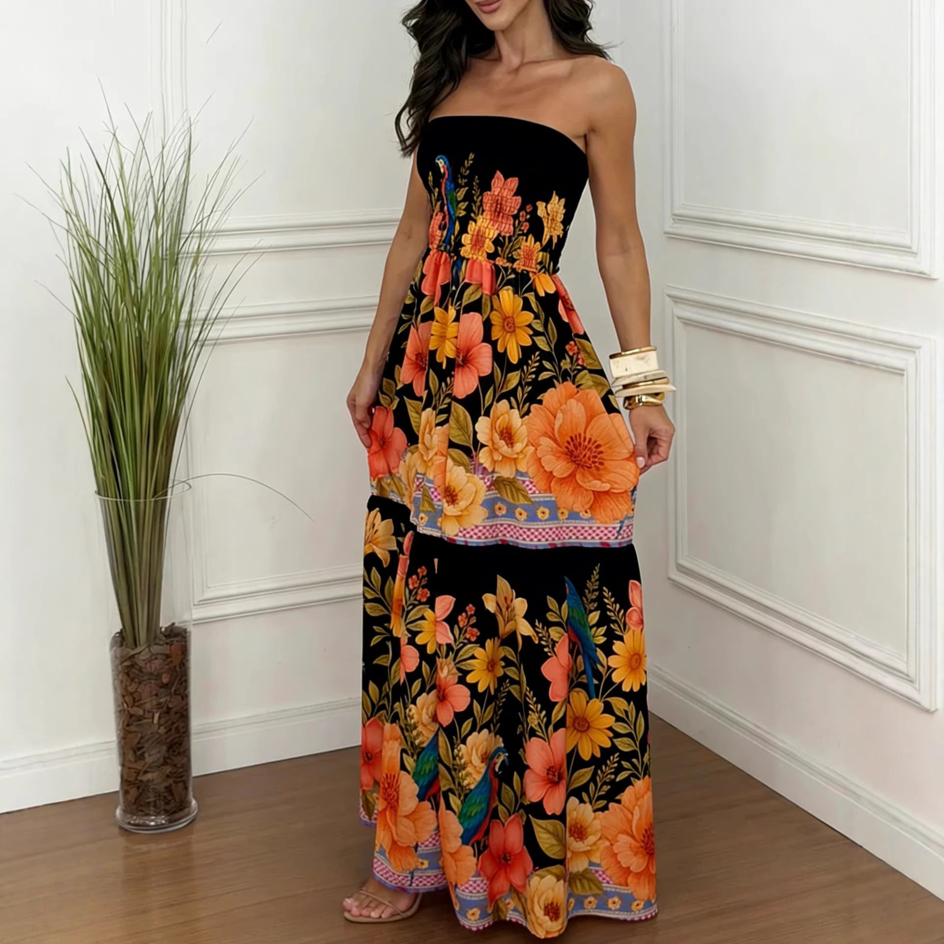 Sleeveless Floral Midi Dress