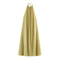 Matcha Green Halter-Neck Sleeveless Dress