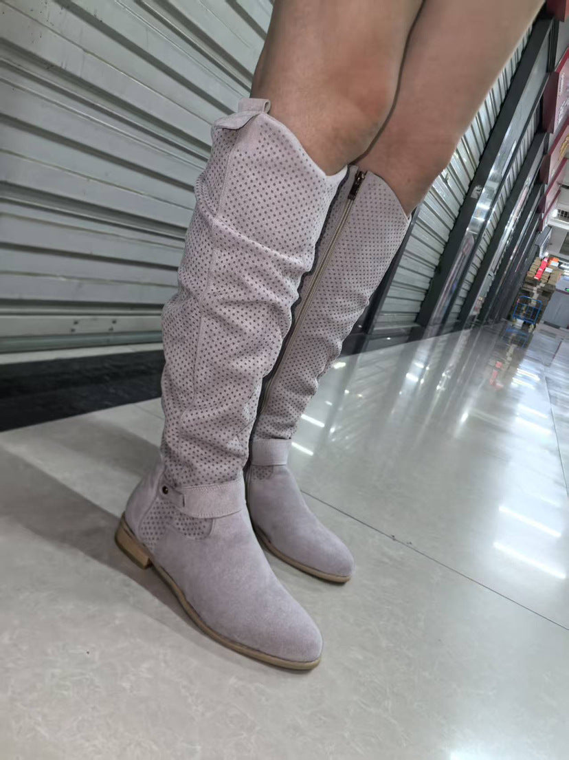 Burnished suede boots product detail