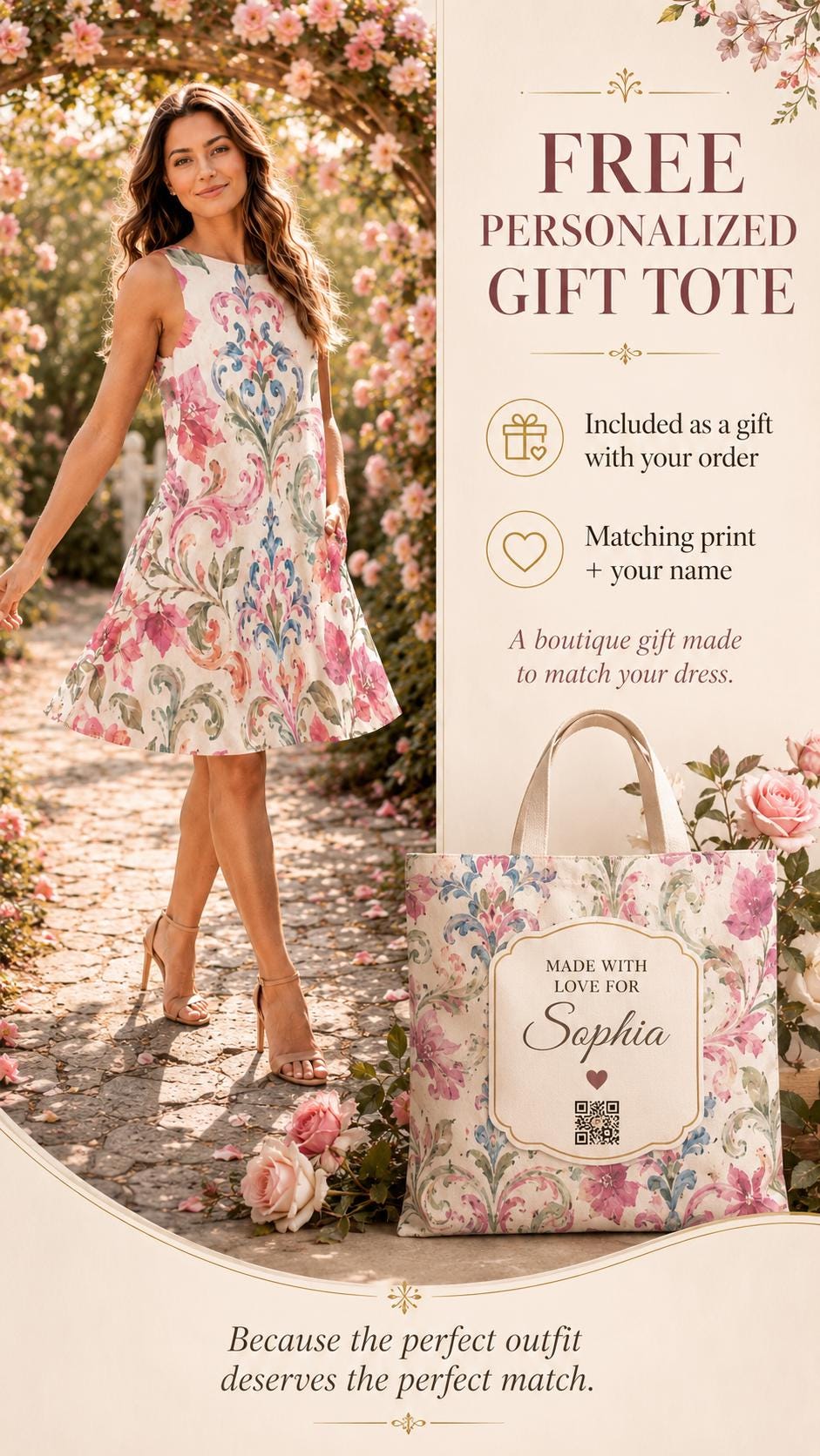 Pink Floral Cottagecore Dress | Romantic Garden Party Pocket Dress