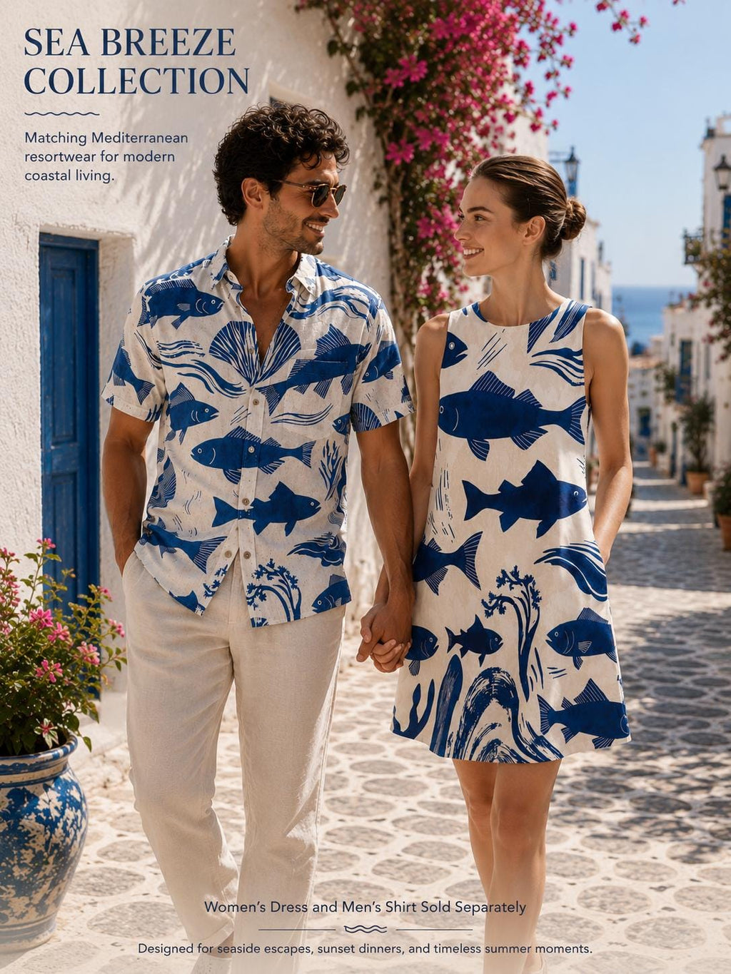 Indigo Fish A-Line Dress | Coastal Pocket Summer Dress