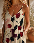 Cherry print slip maxi dress – image 1